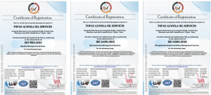 Topaz Oil Services Achieves ISO 9001, ISO 14001 & ISO 45001 Certifications